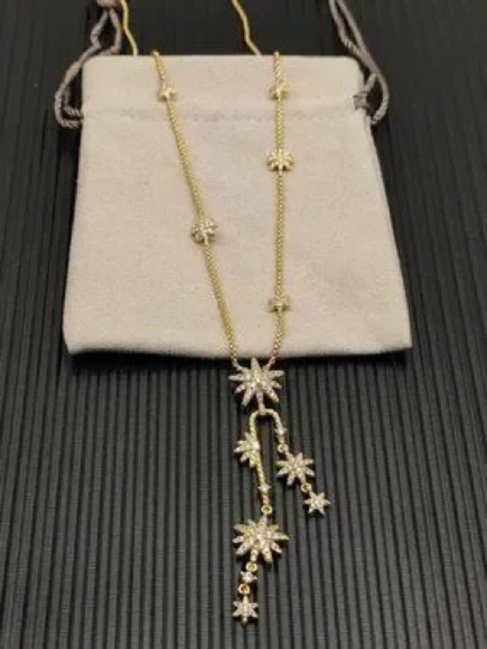 David Yurman Golden Star Cluster Necklace - Picture 2 of 5